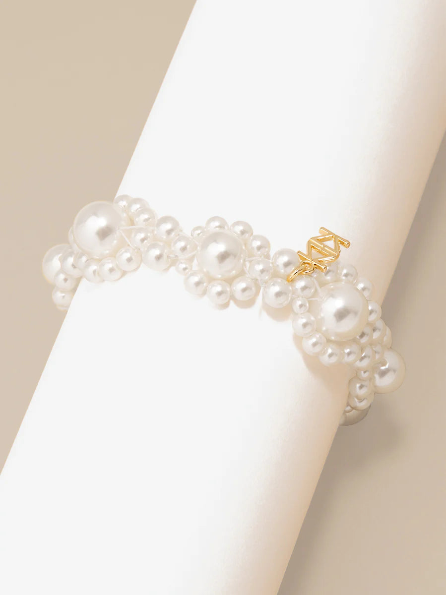 Pearl Cluster Stretch Bracelet